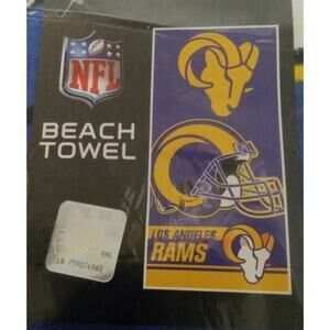 Los Angeles Rams NFL Beach Towel 28" X 58" 100% Cotton